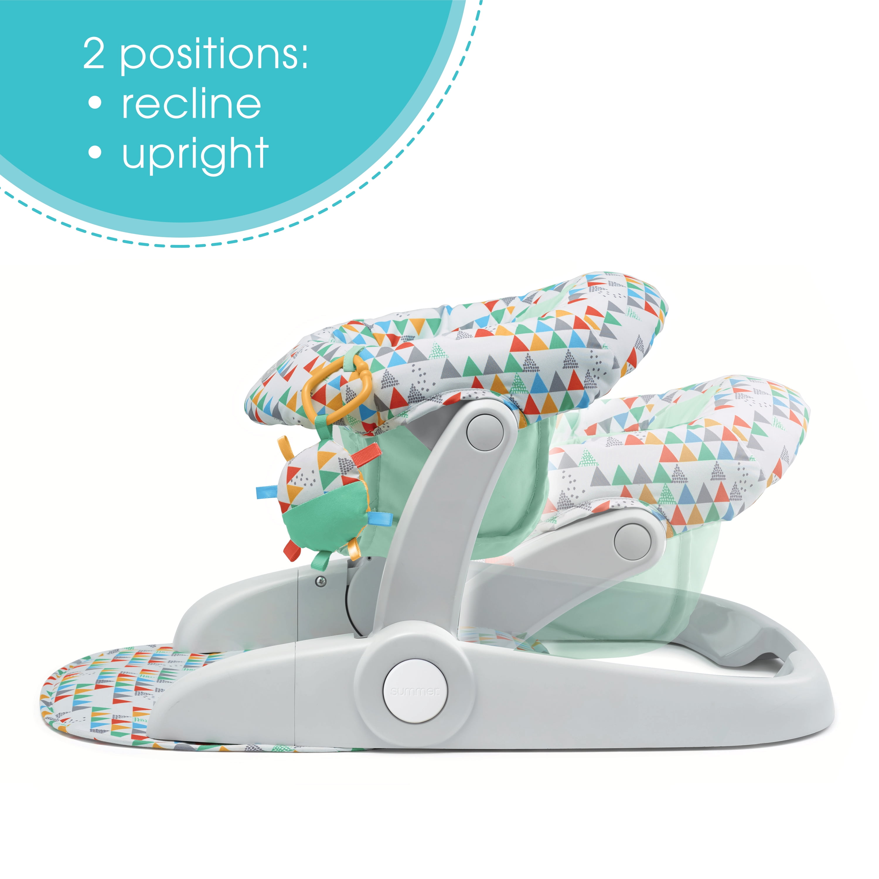 Summer® Learn-to-Sit 2-Position Floor Seat (Funfetti Neutral)