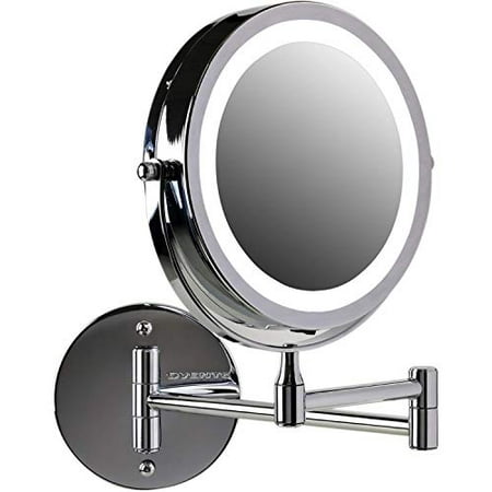 Ovente Battery Operated Led Lighted, Lighted Vanity Makeup Mirror Wall Mounted