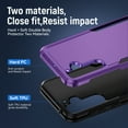 thumbnail image 3 of Decase for Samsung Galaxy A15 5G Military Grade Shockproof Case,Dual Layer Hybrid Protective Cover Support Wireless Charging Thin Magnetic Phone Shell for Samsung Galaxy A15 5G - Purple+Black, 3 of 6