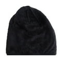 thumbnail image 3 of Polar Extreme Mens Insulated Thermal Fleece Lined Comfort Daily Soft Beanies Winter Hats (Black Beanie), 3 of 4
