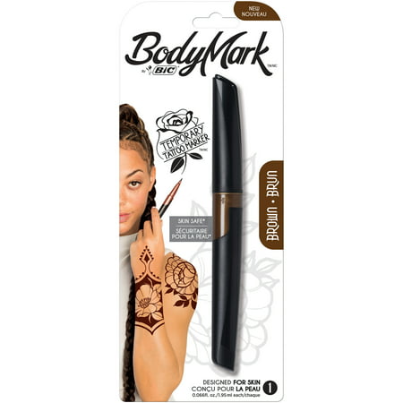 BIC BodyMark Temporary Tattoo Marker, Brown, (The Best Lettering Tattoos)