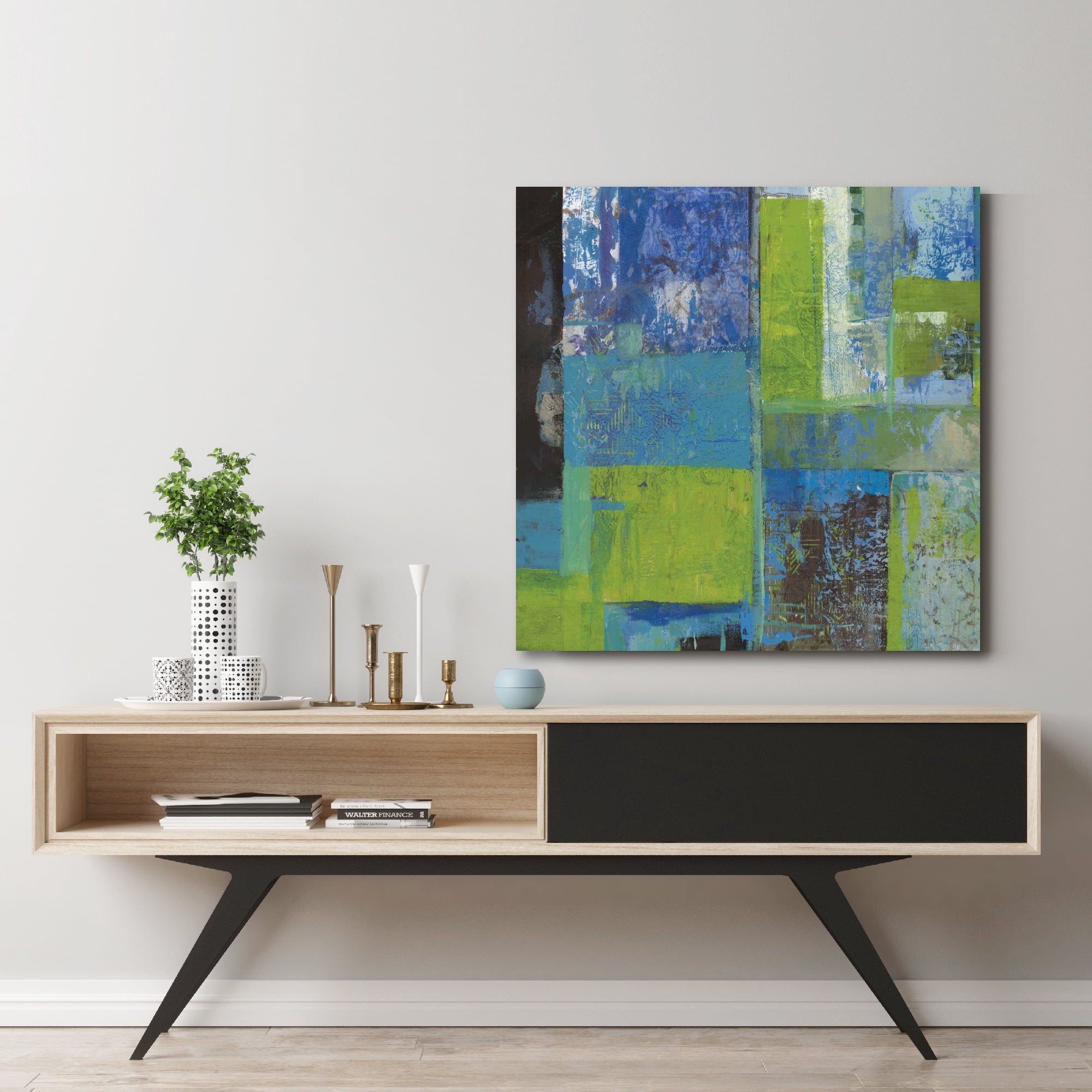 Tealscape I Gallery-Wrapped Canvas Wall Art, 16x16