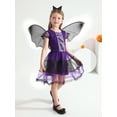 thumbnail image 3 of Halloween 3-13Y Children Girls Vampire Witch Bat Cosplay Dress Carnival Party Toddler Kids Halloween Costume Dress Up, 3 of 8
