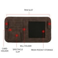 thumbnail image 4 of Fnochy Car Sunglass Holder Universal Fit Visor Organizer Premium Suede Leather Multifunctional Storage for Glasses Cards Masks Tickets Easy Install Car Accessories Durable Design, 4 of 6