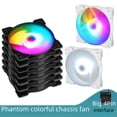 thumbnail image 4 of Ventilador de chasis colorido fantasma grande de 4 pines, enfriado por aire, ventilador silencioso de 12 cm, ventilador de enfriamiento para computadora de escritorio, 4 of 6