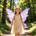 thumbnail image 4 of Fairy Wings 32.7"x33.1" Adjustable Transparent Strap Party Accessory Sequin Party Prop for Halloween Events, 4 of 6