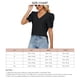 thumbnail image 5 of Top Suelto con Cuello en V,Top con Cuello en V para Mujer, Top de Manga Corta, Camisa Delgada Ahuecada, Los Mejores Materiales, 5 of 5