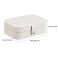 thumbnail image 4 of Jewelry Box Organizer Portable Travel Leather Jewellery Ornaments Case Storage, White, 4 of 4