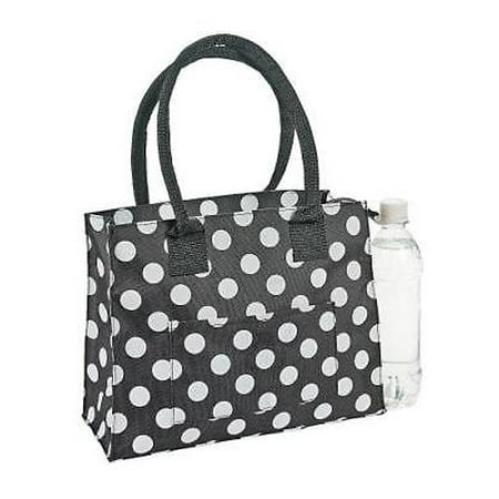 Fashion Polka Dot Tote - IN-47/1325 Black & White Polka Dot Tote