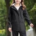thumbnail image 2 of zuwimk lightweight Jacket for Girls Kids Toddler Girls' Print Water-resistant Jacket(10-11 Years,Black), 2 of 7