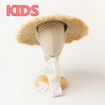 thumbnail image 2 of Cinta de encaje de hierba de rafia hecha a mano, gorra de Sol de diseño británico para vacaciones, sombrero de ocio para niños y niñas, 202004-HH6028, 2 of 4