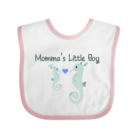 

Inktastic Seahorse (momma s Little Boy) Gift Baby Boy Bib
