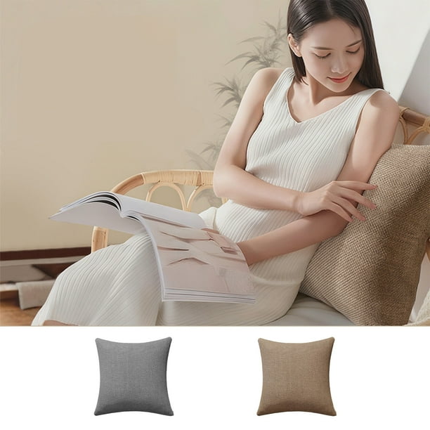 Funda de cojín de poliéster para sofá y salón, funda decorativa de cojín 45 x 45 cm