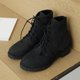 thumbnail image 2 of NECHOLOGY Botas Mujer Adulto Femenino Zapatos Botines de mujer Botines de moda de mezclilla sólida de tacón bajo de otoño e invierno para mujer 2022 (Black, 9), 2 of 5