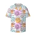 thumbnail image 5 of Picia Donuts and Coffee Men's Linen Shirts Short Sleeve Cuban Beach Shirts Casual Shirts Button Down Shirt for Men Beach Summer Wedding Shirt-X-Large, 5 of 7