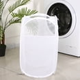 thumbnail image 3 of TNOBHG Breathable Mesh Laundry Basket Foldable Laundry Basket with Side Pockets Capacity Dirty Clothes Storage Basket Breathable Mesh Durable for Sorting, 3 of 8