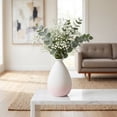 thumbnail image 3 of REGALWOVEN Mini White Ceramic Vase Small Ribbed Bud Vase for Single Stem Flower, Minimalist Decorative Tiny Vase for Vanity Pink 2.8"L x 2.8"W x 4.3"H, 3 of 6