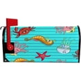 thumbnail image 5 of Coolnut Mailbox Covers, Magnetic Standard Size Sea Inhabitants On Stripes Seasonal Mail Wraps for Home Outdoor Decor, 20.7"x18.03", 5 of 5