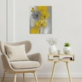 thumbnail image 4 of Yellow Dandelion Canvas Wall Art Yellow Grey Dandelion with Butterfly on Modern Abstract Wall Art Aesthetic Wall Art Decor for Living Room Bedroom Bathroom Office Framed Ready to Hang 10L x 8W, 4 of 6