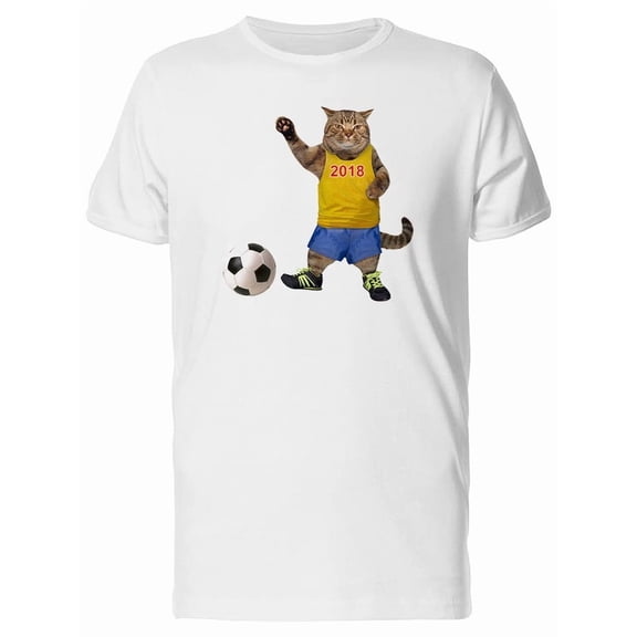 A 2018 Soccer Player Cat Tee Men's -Image by Shutterstock