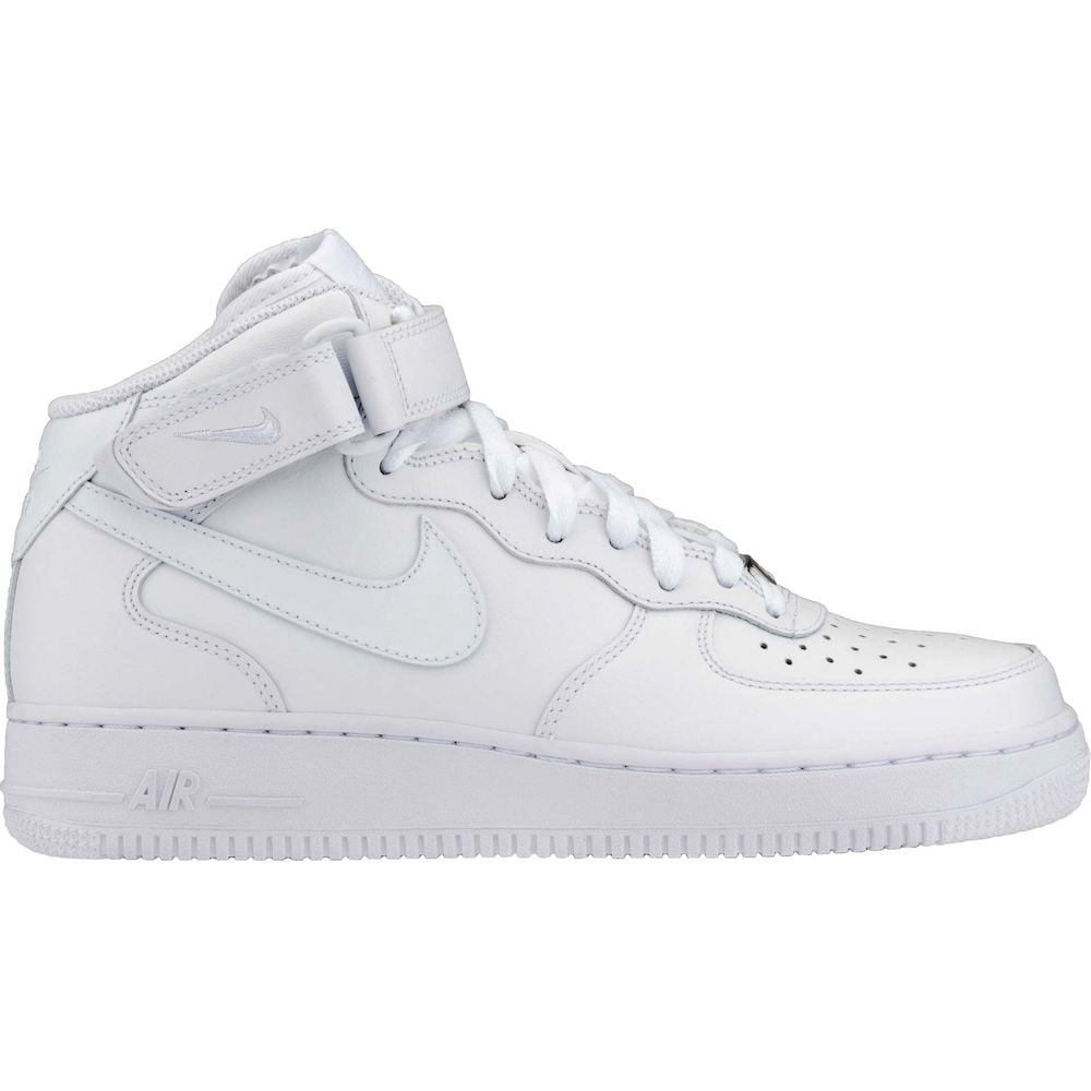 Nike - Nike Mens Air Force 1 Mid 07 White/White Basketball Shoes (12 D ...
