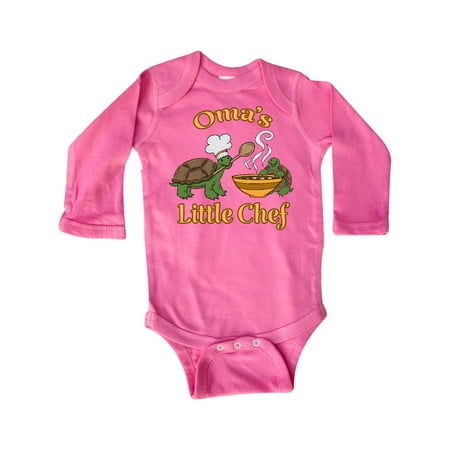 

Inktastic Oma s Little Chef with Cute Turtles Gift Baby Boy or Baby Girl Long Sleeve Bodysuit