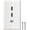 2 HDMI+1 CAT6, variant on HDMI Ethernet Wall Plate - 2 Port 4K HDMI Keystone, 1 Port Cat6 Keystone Wall Plate Female to Female-White