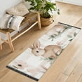 thumbnail image 6 of Cute Beige Rabbit Bedroom Runner Rug 2'x 6' Non Slip Carpet Indoor Home Area Rug Living Room, 6 of 8