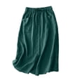 thumbnail image 6 of Mgmyaa Spring Summer Casual Skirts for Women Mid-Length A-Line Mid Rise Skirt with Adjustable Elastic Waist Solid Loose Fit Spring Summer Midi Skirt, 6 of 9