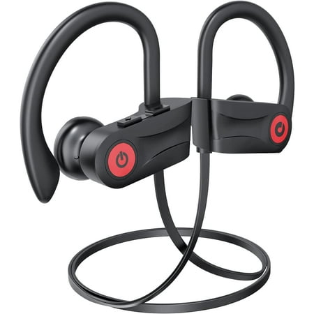 Bluetooth Headphones, Running Wireless Earbuds with 15 Hours Playtime, HD Deep Bass Stereo IPX7 Waterproof Earphones