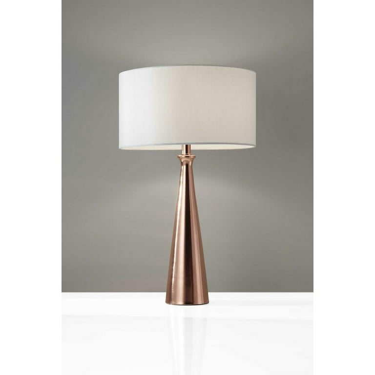 Brushed Steel Metal Finish Tapered Basectable Lamp Brushed Steel Metal Finish Tapered Basectable Lamp