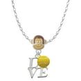 thumbnail image 1 of Delight Jewelry Silvertone Love with Tennis Ball Mia Monkey Charm Necklace, 1 of 4