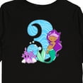 thumbnail image 4 of Inktastic Third Birthday Mermaid Girls Long Sleeve Toddler T-Shirt, 4 of 5