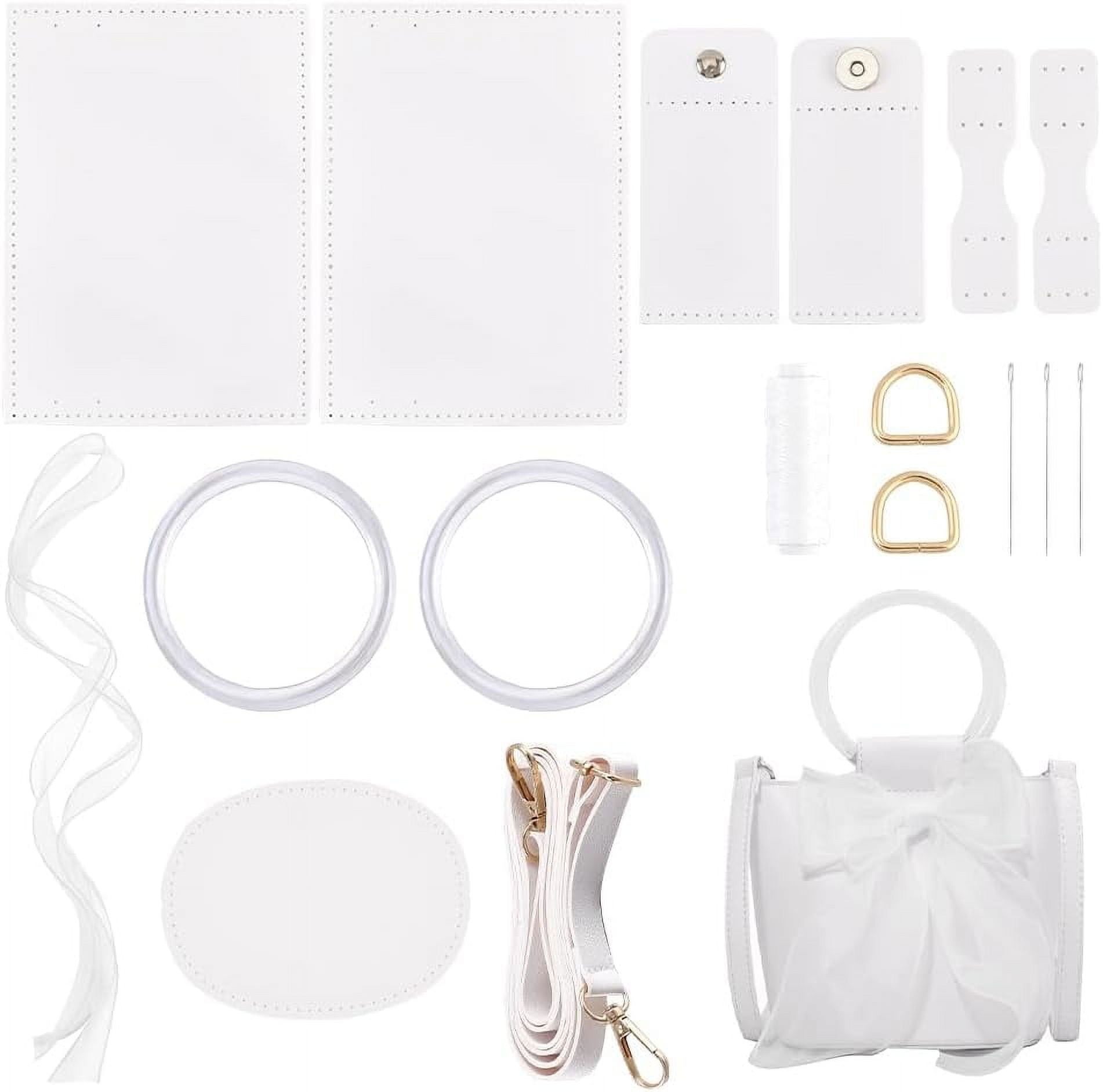 DIY Handbag Making Kit PU Leather Handmade Satchel Handbag Making Kit Leather Handmade Crossbody Bag DIY Kit for Handmade Bag Making Craft Wheat
