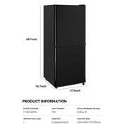 4.2 Cu.Ft Compact Refrigerator Double Door Mini Fridge with 2.3 Cu ft Freezer, Ultra Quiet, Mini Refrigerator for Dorm, Bedroom, Office, Black