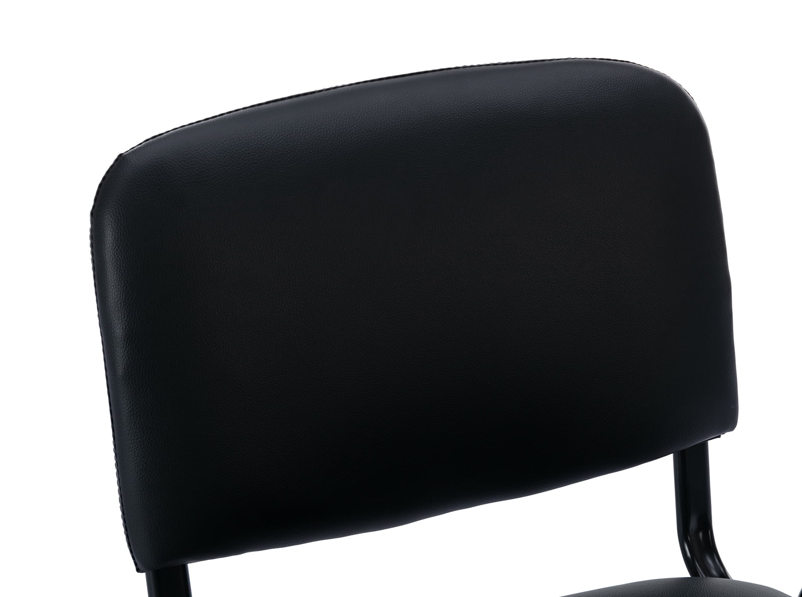 Guyou Set of 5 Black Stackable Conference Room Chairs with Flip-up Tablet Arm, Leather Reception Chair with Back, Ergonomic Office Chairs, Visitor Chairs for Conference Room Training Room School