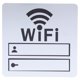 thumbnail image 1 of unbranded Pegatina De Señal WiFi Con Plateado Para Pared Oficinas Restaurantes, 1 of 8