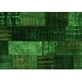thumbnail image 1 of Ahgly Company Indoor Rectangle Patchwork Green Transitional Area Rugs, 2' x 3', 1 of 1