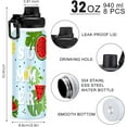 thumbnail image 2 of 8 Pack Sublimation Sports Water Bottle Stainless Steel Vacuum Flask Sublimation Water Bottle Blanks Large Mouth Insulated Bottles Heat Transfer Insulated Flask with Spout Lid for Kids DIY Gift (32 oz), 2 of 5