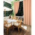 thumbnail image 5 of Outdoor Curtains for Patio Peach Coral Solid Color Waterproof Privacy Outside Curtains with 2 Tiebacks Grommet Top Pergola Curtains for Porch Cabana Gazebo 1 Panel, 54x108 inch, 5 of 7