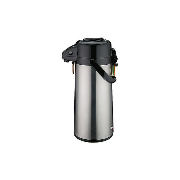 EcoQuality 3 Liter Airpot Beverage 24hr Hot Coffee Dispenser with Push Button, Stainless Steel, Great for Caterers, Restaurants, Offices, Households, Cafes (1)