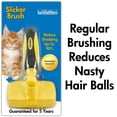 thumbnail image 2 of barkOutfitters Cat Slicker Brush - Quick Self-Cleaning Pro Quality Grooming Comb - 5 Year 100% Guarantee - Ergonomic Soft Grip Handle - Eliminates Mats & Tangles Shedding & Hairballs, 2 of 7