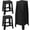 Black-12, variant on 6 Black Plastic Nesting Stools 16.9 Inch Portable Flexible Seating