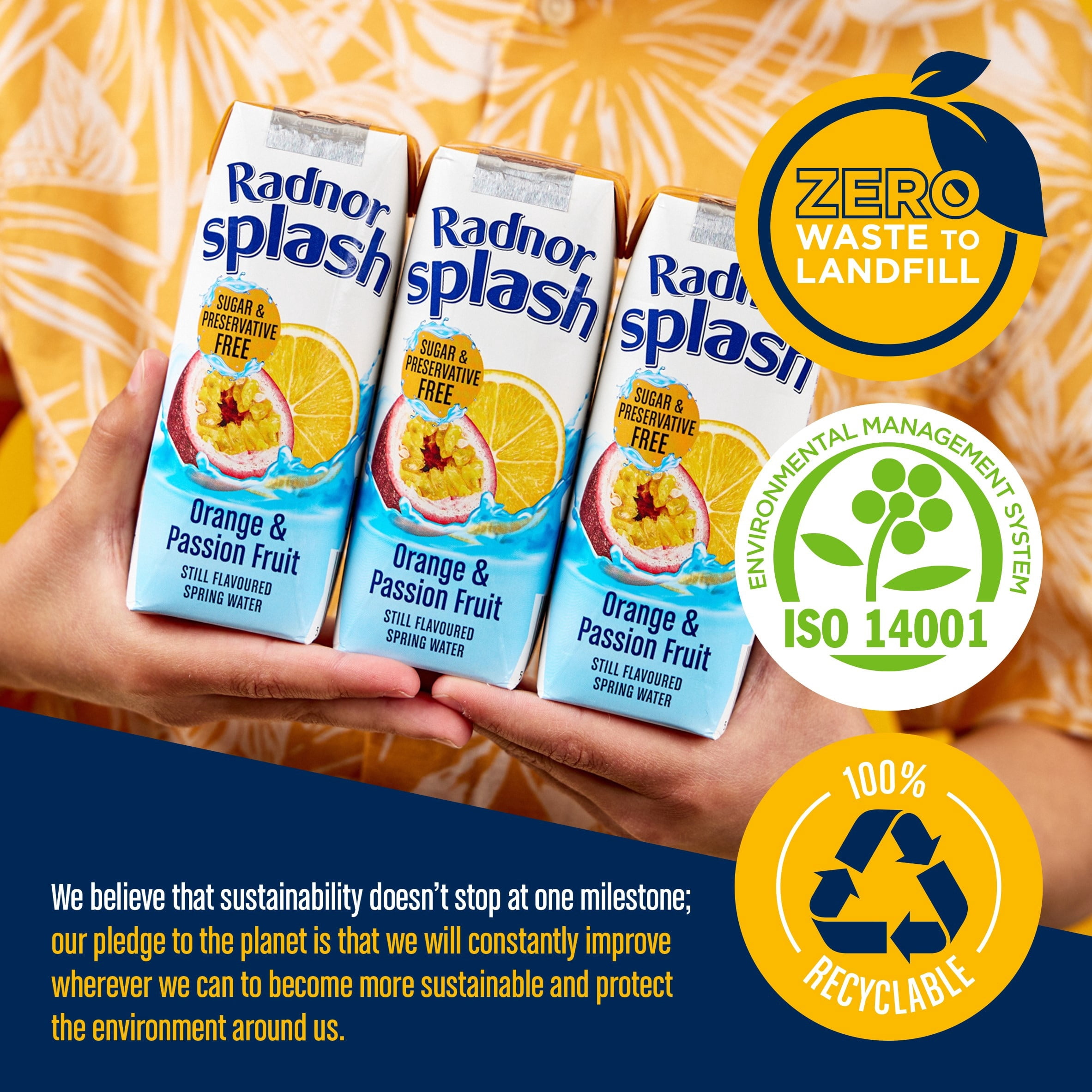 Radnor Splash Orange & Passion Fruit 3X250ml, Imported from Britain