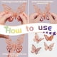 thumbnail image 3 of 96 Decoraciones de Pared de Mariposas - Pegatinas Metálicas 3D para Fiestas, Bodas y Decoración de Habitaciones en Rosa, 3 of 7
