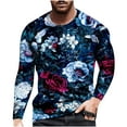 thumbnail image 2 of Tops for Men 2023,Mens Fall Tiger Lion Printed Crewneck Basic T-shirts Casual Sweatshirt Athletic Tees Workout Tshirts Pullover, 2 of 5