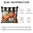 thumbnail image 5 of Fenyluxe Pumpkins Leaves Checkered Table Cloth Pillow Covers Outdoor Decorative Pillow Covers for Couch Bed Sofa Autumn Thanksgiving Square Pillowcase 1PC 12x12in, 5 of 5