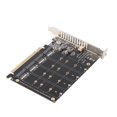 thumbnail image 1 of Adaptador M.2 NVME SSD A PCIe X16 Adaptador 4 Puerto Alta Velocidad 4x32 Gbps Tarjeta de Ataque Suave Con Indicador LED para las computadoras individuales, 1 of 7