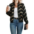 thumbnail image 3 of Womens Jacket Casual Coat Zip Up Spring Fall Clothes with Pockets Black L, 3 of 9