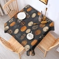 thumbnail image 2 of Patterned Pumpkins Halloween Pattern Square Tablecloth,Waterproof Square Table Cover,Wipeable Spillproof Washable Table Cover for Home Kitchen Party Decor 60"x60"(152x152cm), 2 of 6